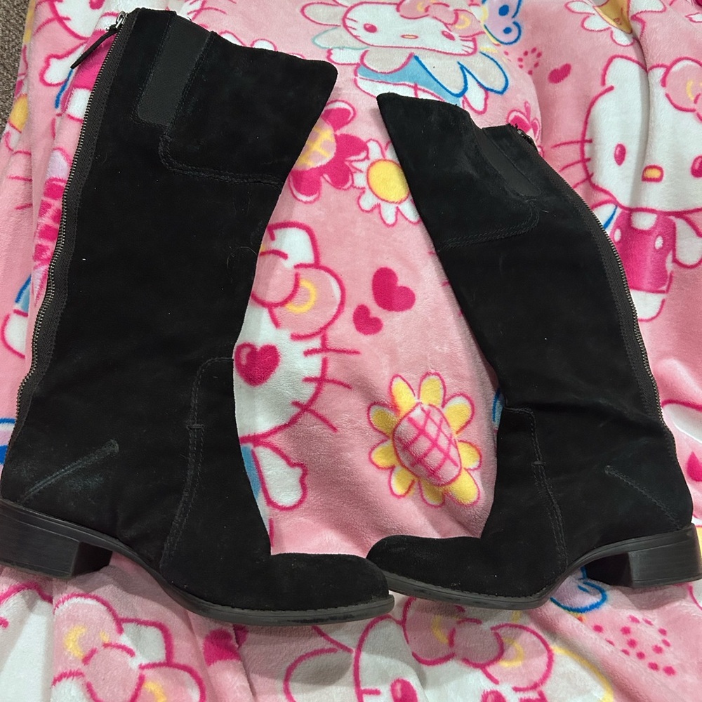 Women’s Black Suede Franco Sarto Boots